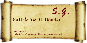 Soltész Gilberta névjegykártya
